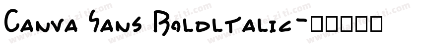 Canva Sans Boldltalic字体转换